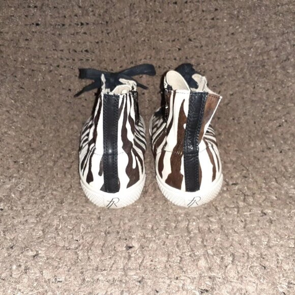 RACHEL ZOE-BARRET-Zebra Pattern Calf Hair Hi-Top Sneaker-Side Zip-Sz 7-Excellent - Picture 5 of 7